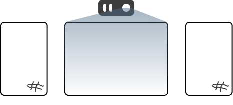 Projection board with writing boards