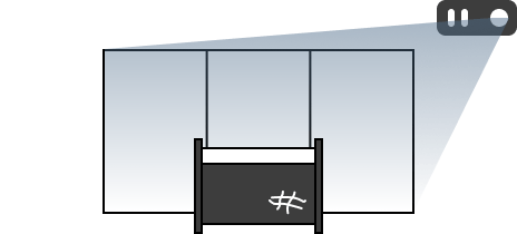 Chameleon Large projection board together with height adjustable writing boards