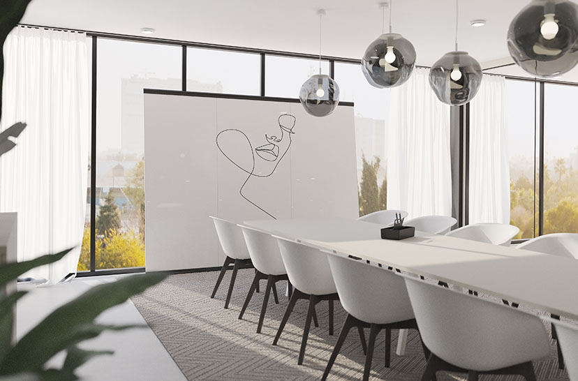 Chameleon Lean Wall, Mobile Whiteboard Tafel, Mobile Whiteboard, Mobiles Whiteboard, Whiteboard Rollbar, Whiteboard auf Rollen