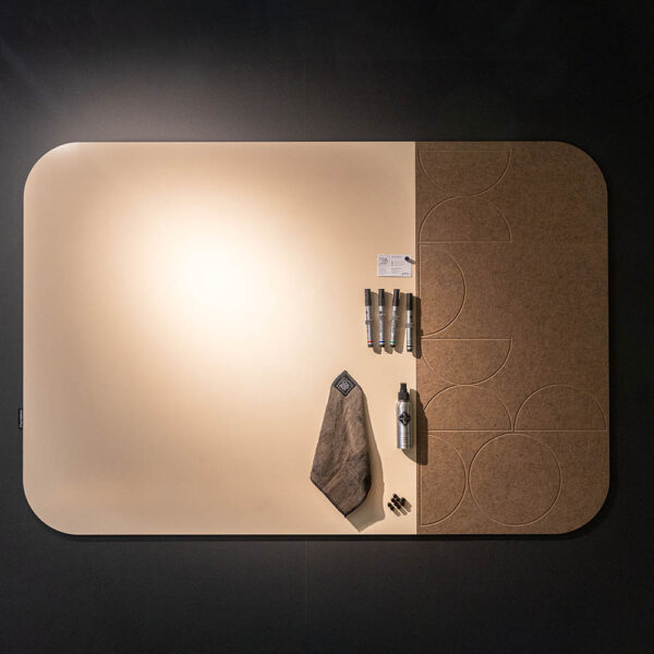 Chameleon - Curve Combi - 98x146 cm - Ceramic Steel - Satin Almond