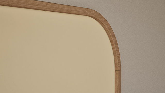 Chameleon Curve Oak, Whiteboard, Whiteboard, Droog uitwisbaar bord, Groot whiteboard voor de muur, Randloos whiteboard