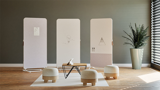 tableau blanc sur pied, tableau blanc mobile, tableau blanc pliable, tableau blanc sur roulettes, tableau blanc avec support, roulettes pour tableau blanc, Chameleon, Chameleon Mobile