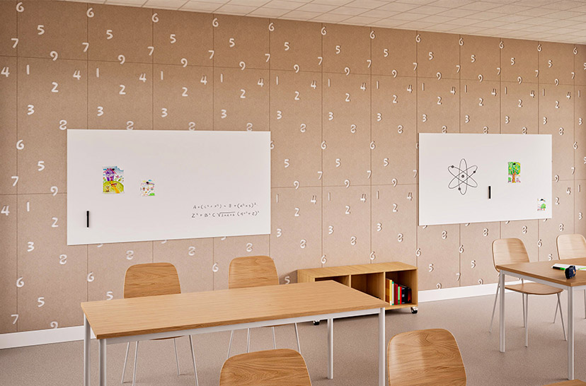 akoestische wandpanelen school, akoestisch paneel onderwijs, creatieve wandpanelen klaslokaal, educatieve wanddecoratie, akoestische leeromgeving, akoestiek verbeteren school, duurzame wandoplossing onderwijs, prikbordwand school, creatieve leeromgeving panelen, chameleon education panels, visuele wand school, functionele wandbekleding klas, akoestiek klas verbeteren, inspirerende schoolwanden, schoolwand met print, 18 mm Creative Education Panels