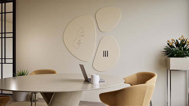 Chameleon Pebbles, Whiteboard, Whiteboard, Droog uitwisbaar bord, Groot whiteboard voor de muur, Randloos whiteboard