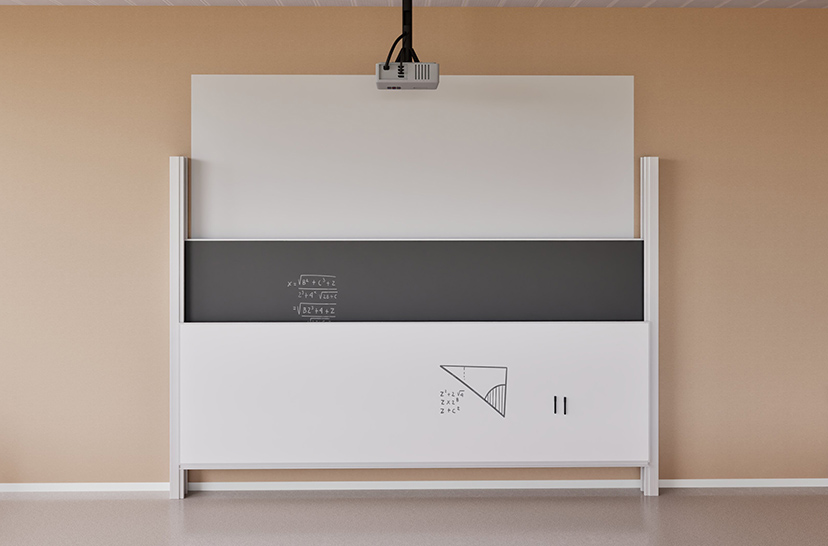 dubbel kolombord, dubbele whiteboard schuifwand, whiteboard met twee panelen, whiteboard railsysteem, schuifbaar schoolbord, kolombord onderwijs, whiteboard met verplaatsbare panelen, dubbele schuifborden, kolomborden klaslokaal, presentatiewand met schuifpanelen, Chameleon dubbel kolombord, railsysteem whiteboard onderwijs, height adjustable whiteboard, whiteboard met hoogteverstelling, dubbele schoolborden wand, whiteboard voor intensief gebruik onderwijs