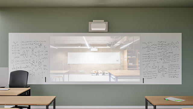 hybrid whiteboard, hybrid projection wall whiteboard, whiteboard with projector, whiteboard for education, matte whiteboard, whiteboard wall, seamless whiteboard, interactive whiteboard, projection wall, educational whiteboard