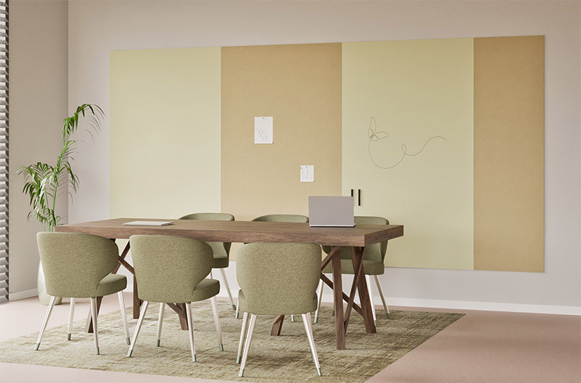 Chameleon Sharp Wall Combi, Whiteboard, Whiteboard, Dry Erase Board, Large Whiteboard for Wall, Frameless Whiteboard